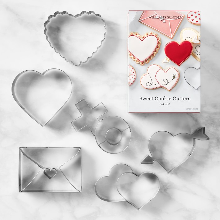 Sweet Stainless-Steel Cookie Cutters, Set of 6