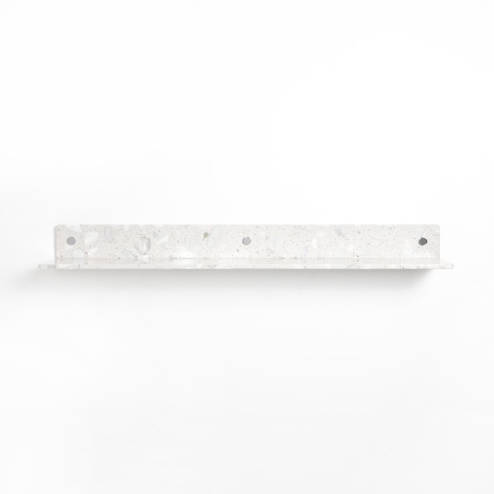 Cameron White Terrazz Wall Floating Shelf Set