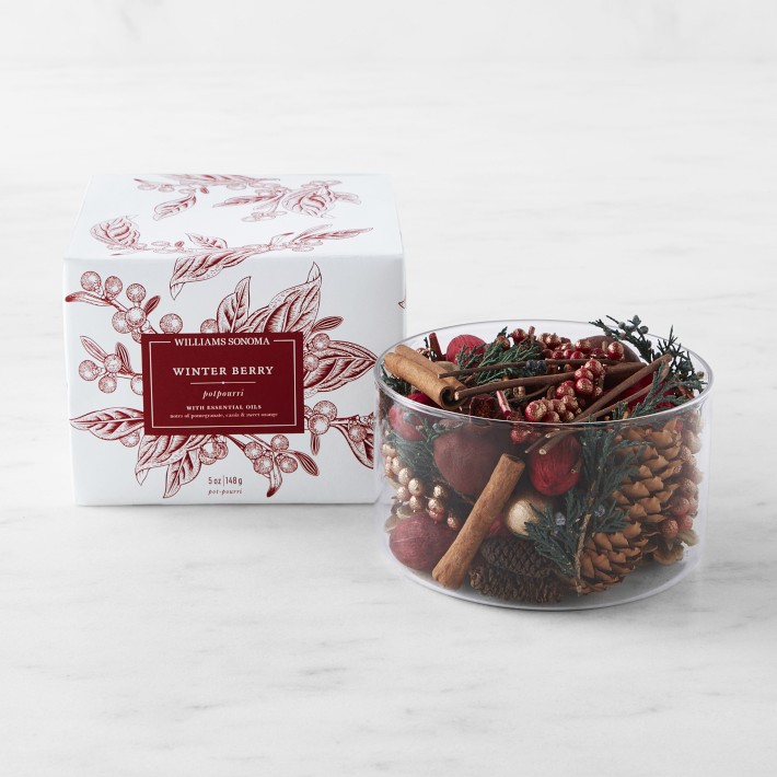 Winter Berry Glass Potpourri