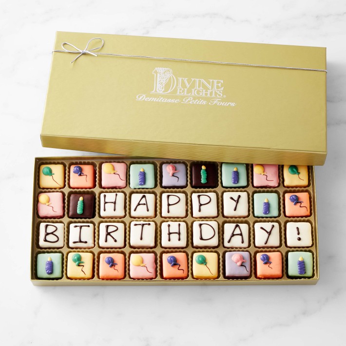 Happy Birthday Assorted Petit Fours, 36 Pieces