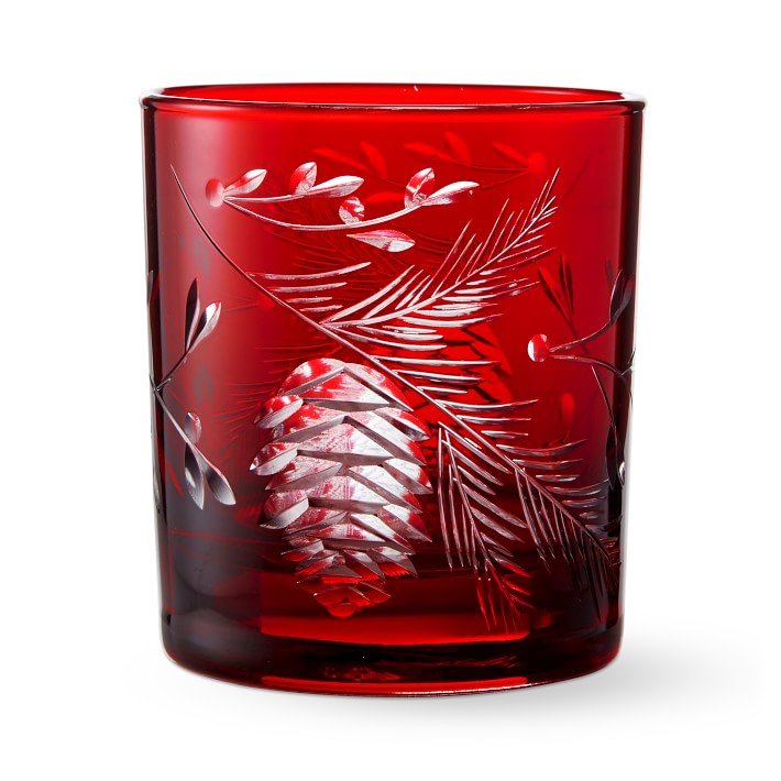 Pinecone Cut Double Old-Fashioned Glasses
