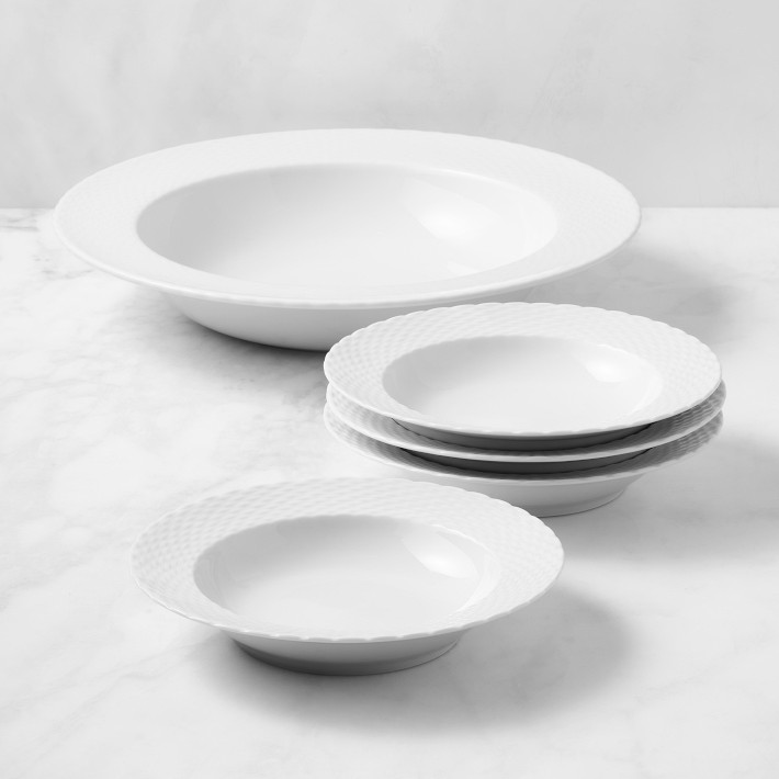 Pillivuyt Basketweave Porcelain Pasta Set