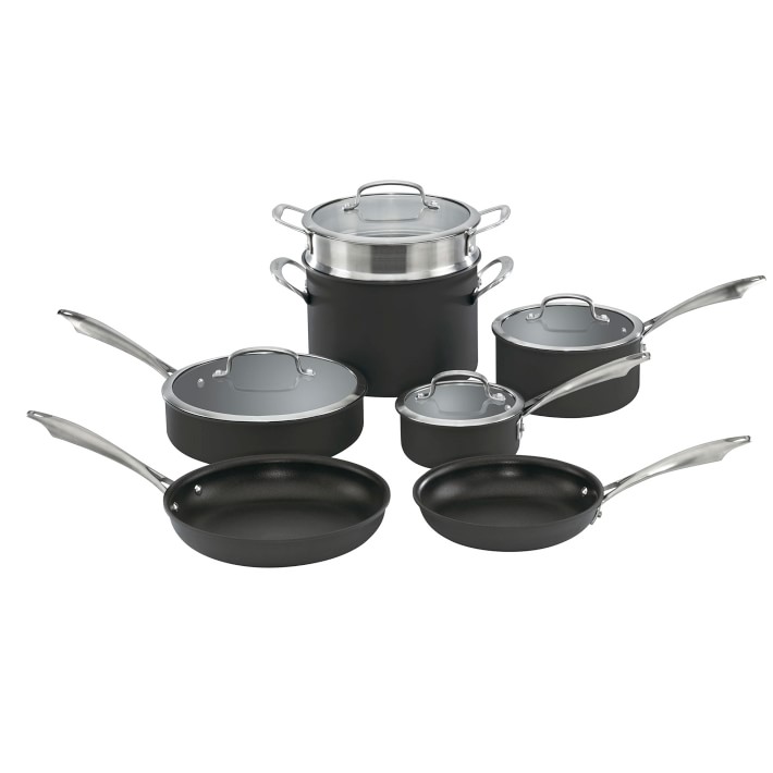 Cuisinart Dishwasher Safe Hard Anodized Nonstick 11-Piece Cookware Set