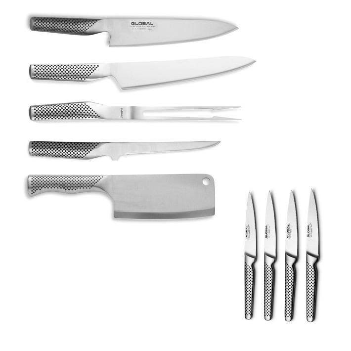 Global Classic Butcher's Knife, Set of 9