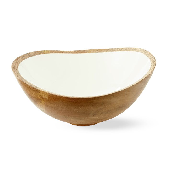 Wood and Lacquer Salad Bowl