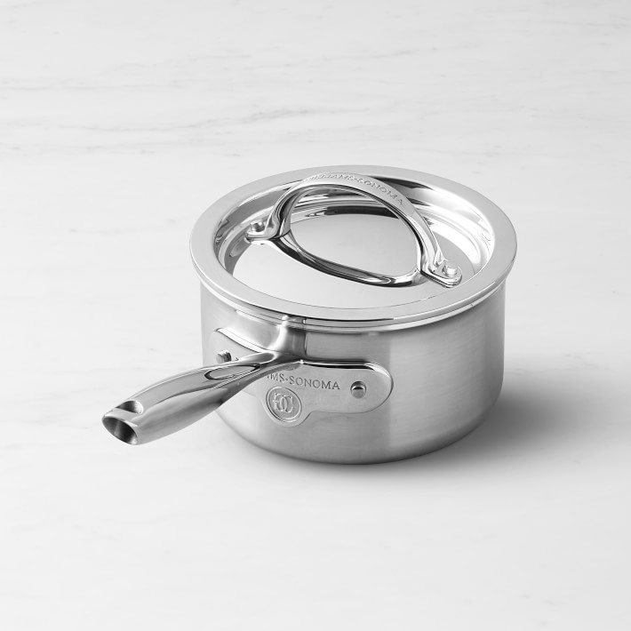 Signature Thermo-Clad Brushed Stainless-Steel Saucepan