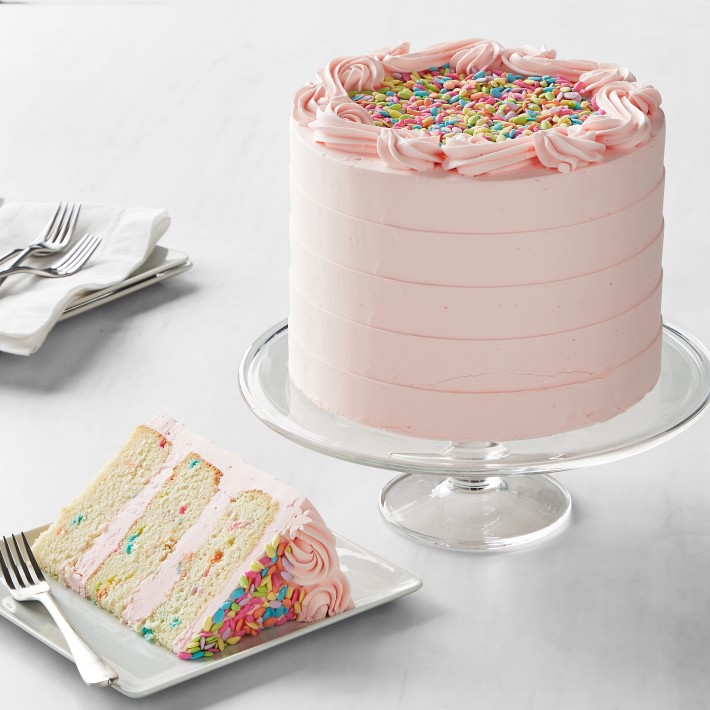 Pixie Fetti Three-Layer Pastel Pink Cake, Serves 8-10