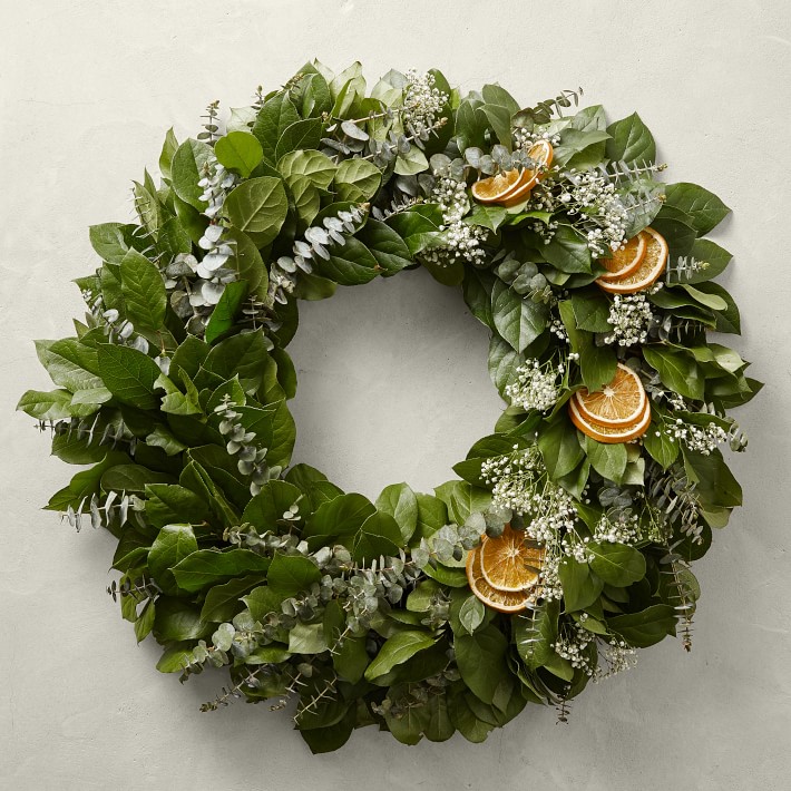 Orange You Happy Live Wreath, 24"