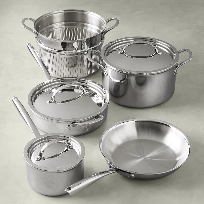 Thermo-clad Stainless-Steel 8-Piece Cookware Set