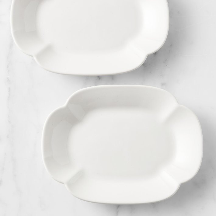 Scalloped Appetizer Plates, Set of 4