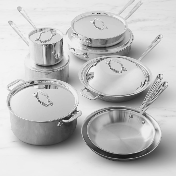 All-Clad D3 Tri-Ply Stainless-Steel 14-Piece Cookware Set