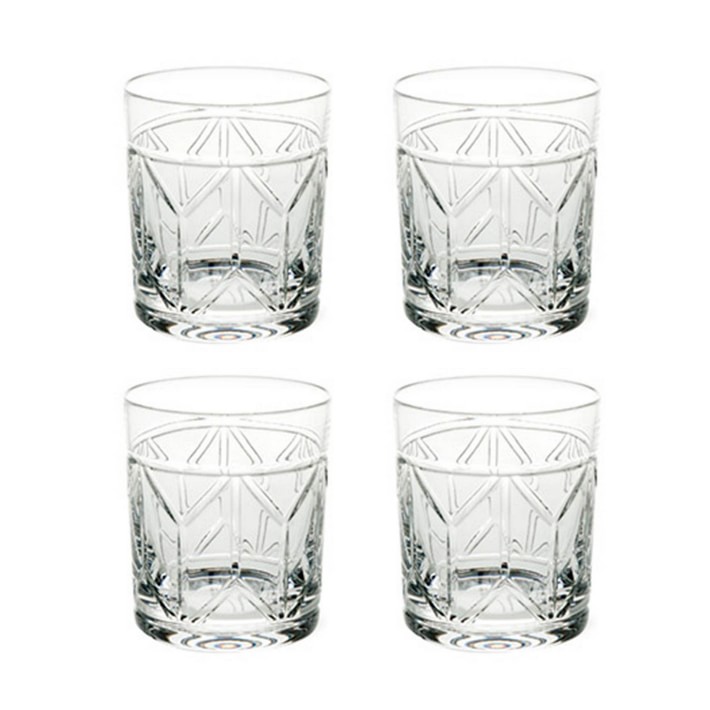 Vista Alegre Avenue Crystal Old-Fashioned Glasses, Set of 4