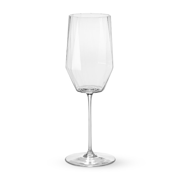 Faceted White Wine Glasses