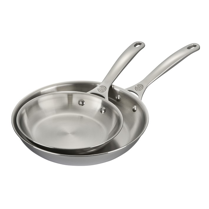 Le Creuset Stainless-Steel Fry Pan Set