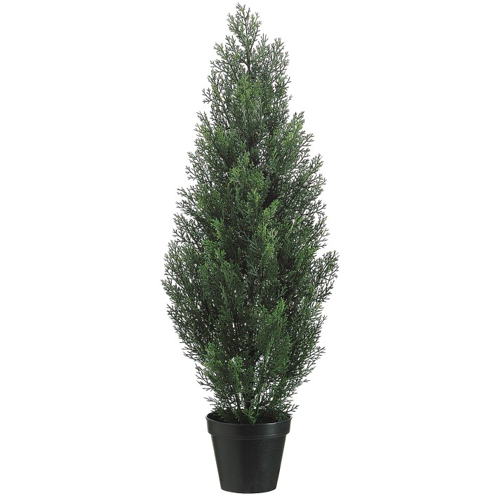Faux Cedar Topiary in Plastic Pot