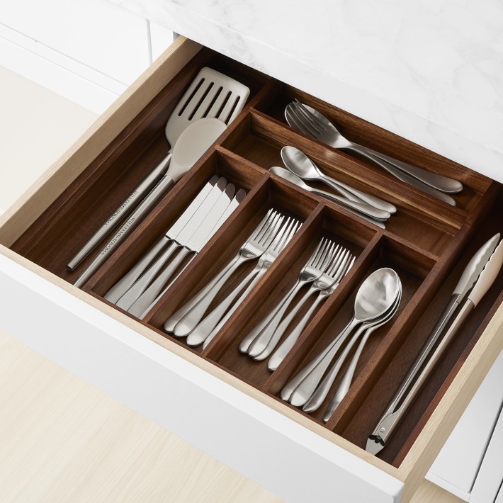 Hold Everything Expandable In-drawer Organizer, Walnut Finish