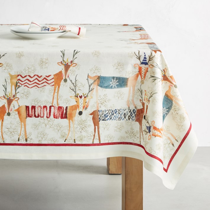 Natale Reindeer Tablecloth