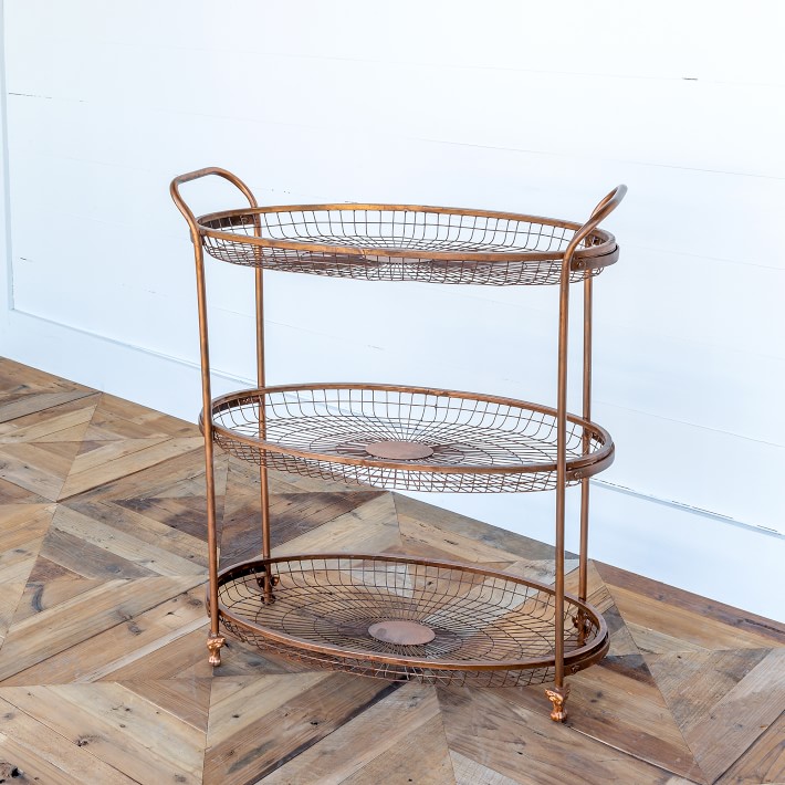 Wire Basket Tiered Display Rack