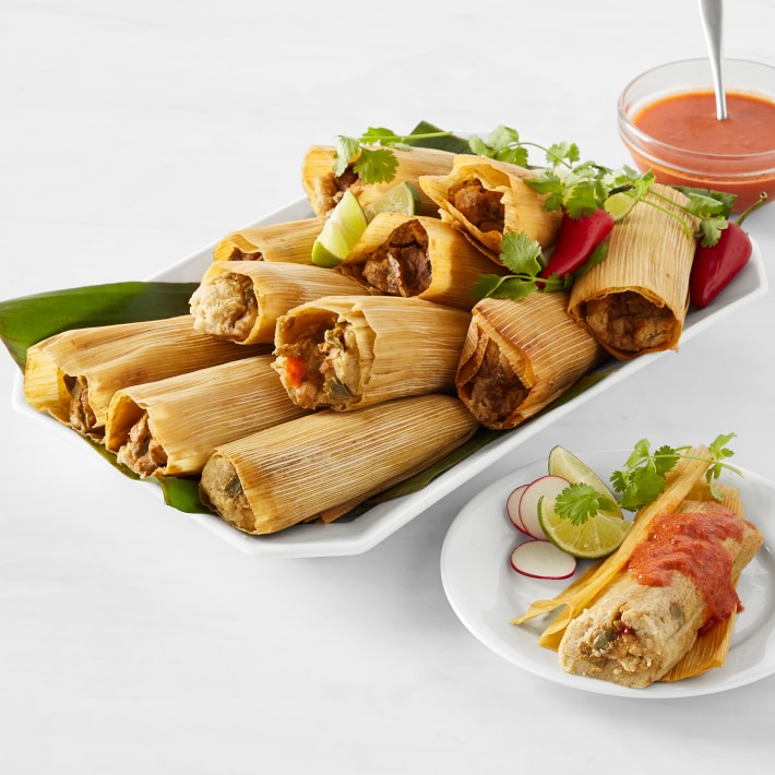 Veggie Tamales with Salsa