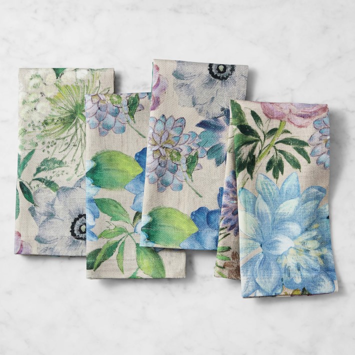 La Vie en Bleu Napkins, Set of 4