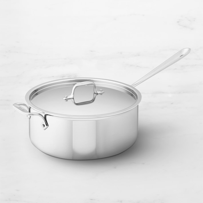 All-Clad D3 Tri-Ply Stainless-Steel Deep Saute Pan, 6-Qt.