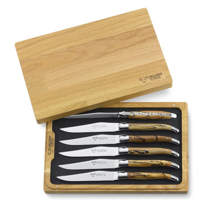 Laguiole en Aubrac Aubrac Wood Steak Knives, Set of 6