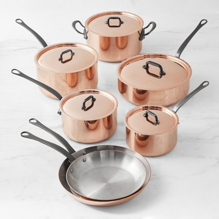 Mauviel Copper M'200 CI 12-Piece Cookware Set