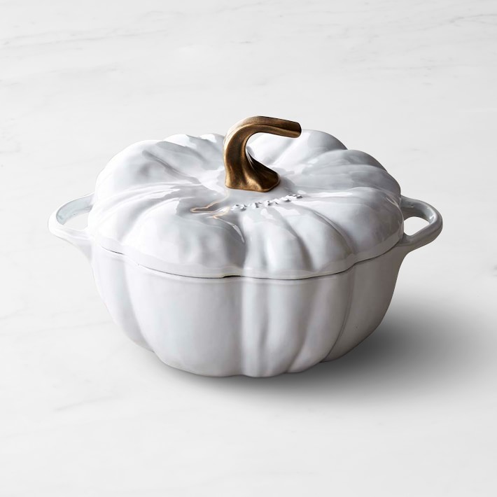 Staub Enameled Cast Iron Pumpkin Cocotte, 3 1\u002F2-Qt.