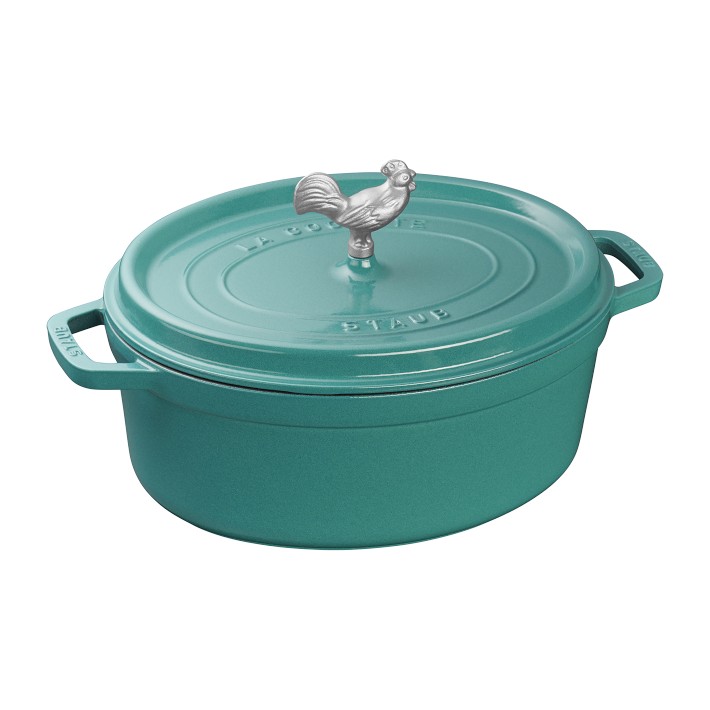 Staub Enameled Cast Iron Coq Au Vin Dutch Oven, 5 3\u002F4-Qt.