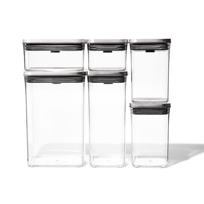 OXO POP 6-Piece Container Set, Stainless-Steel