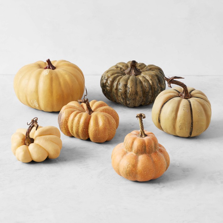 Le Potiron Faux French Pumpkin Collection, Set of 6