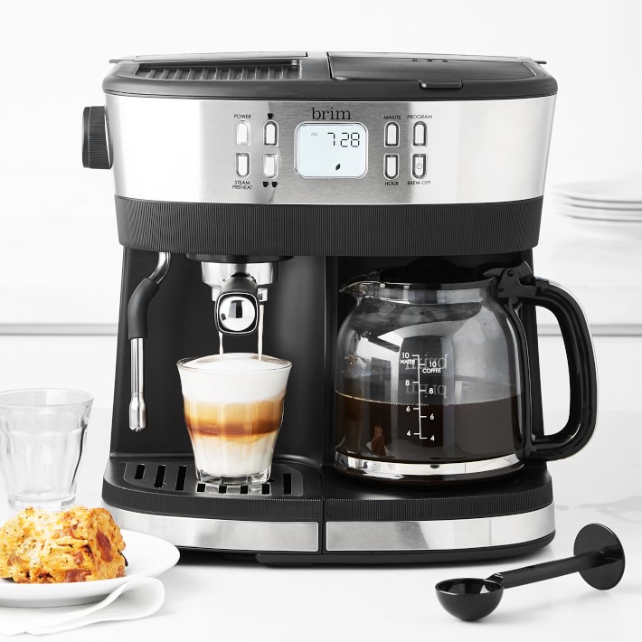 Brim Combination 19 Bar Espresso Machine & Programmable 10-Cup Coffee Maker