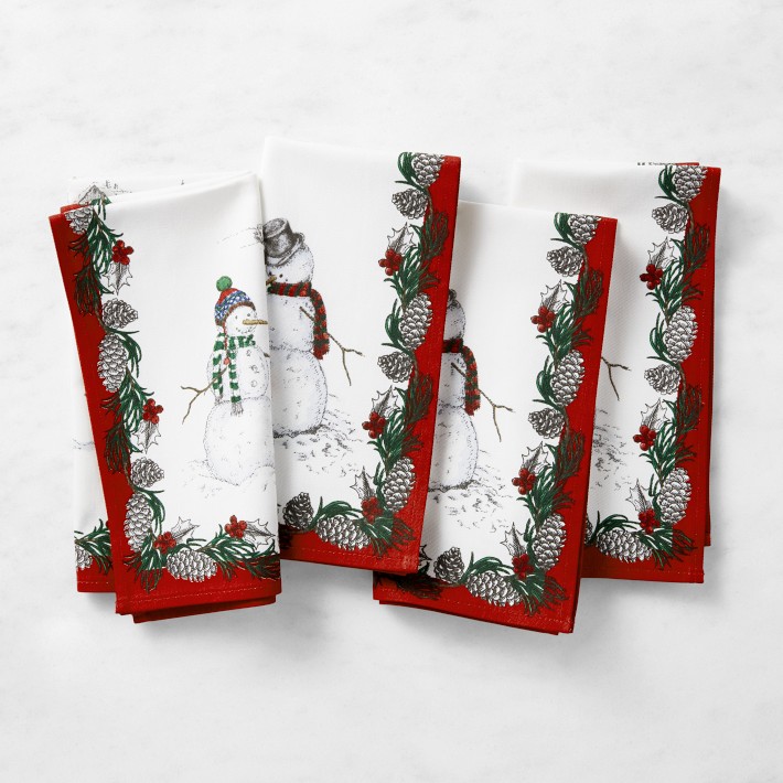 Snowman Napkins, Set of 4
