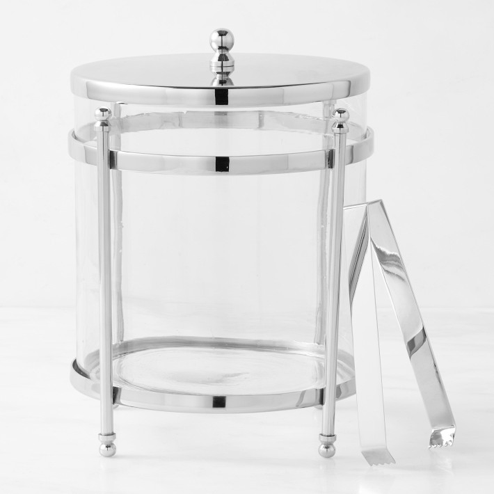 Stainless Steel and Glass Ice Bucket