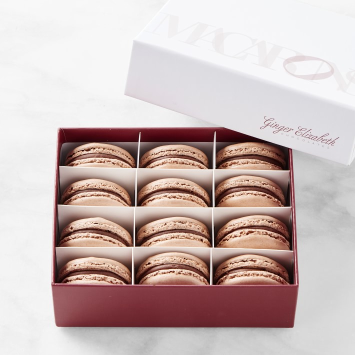 Ginger Elizabeth Chocolate Ganache Macarons, Set of 12
