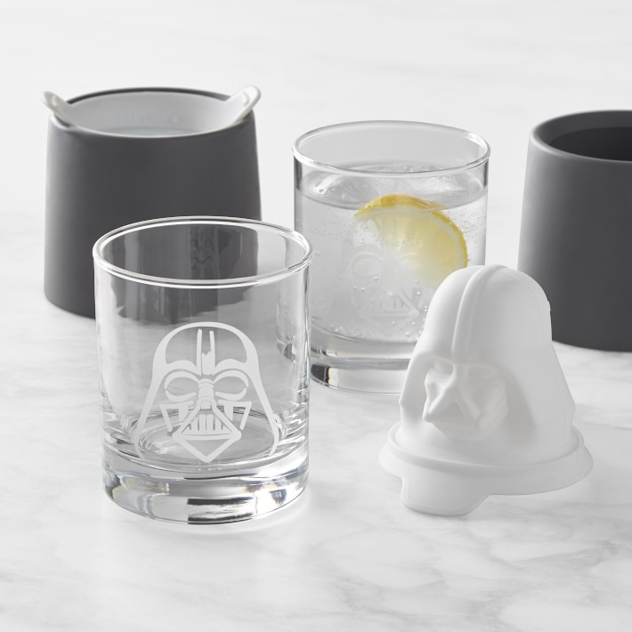 Star Wars Darth Vader Etched Glasses & Ice Molds Set