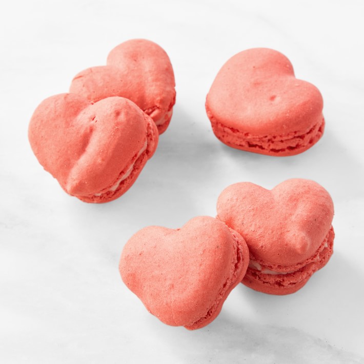 Cookie Crumbs and Crust Heart Shaped Macarons