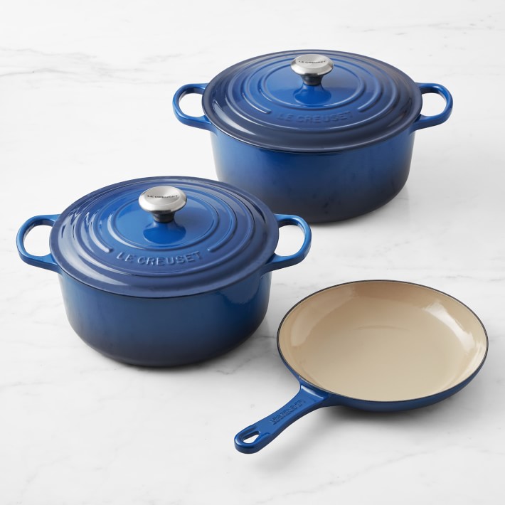 Le Creuset Enameled Cast Iron Oven and Fry Pan Cookware Bundle