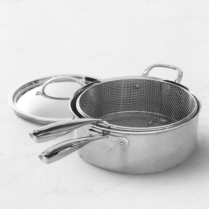 Thermo-Clad Signature Stainless-Steel Deep Saute with Fryer Basket