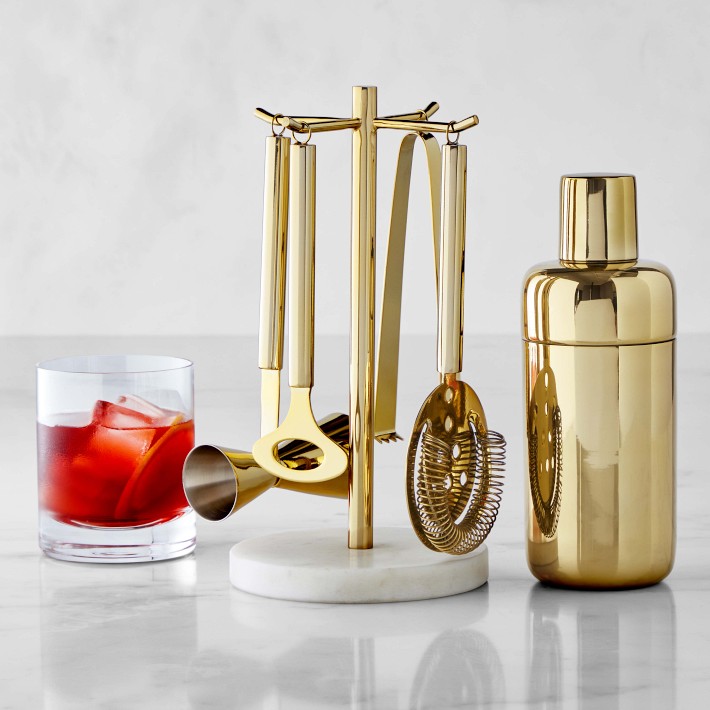 Brass and Marble Tool Shaker Set