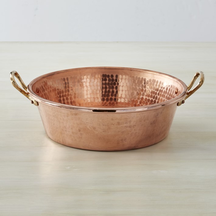 Mauviel Hammered Copper Jam Pan