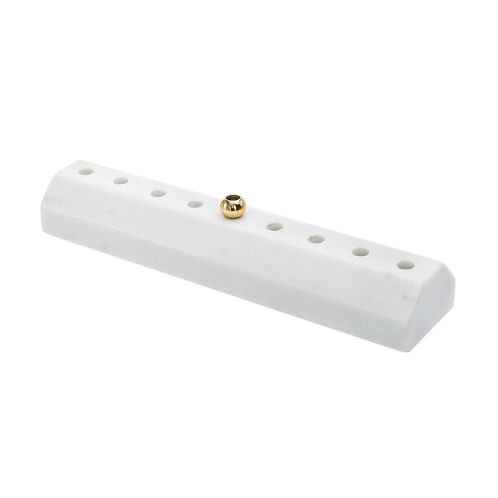 Faceted Marble Menorah
