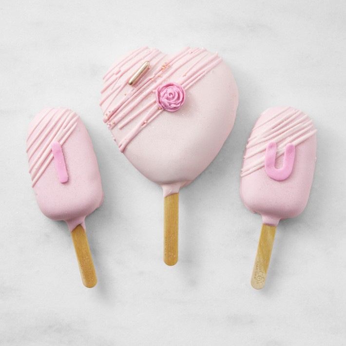 Valentine's Day Heart Shaped Cakesicles, Set of 3