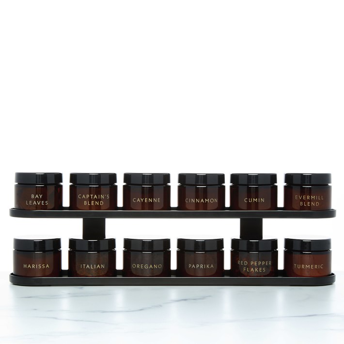 Evermill Core Countertop Spice Rack with Spices