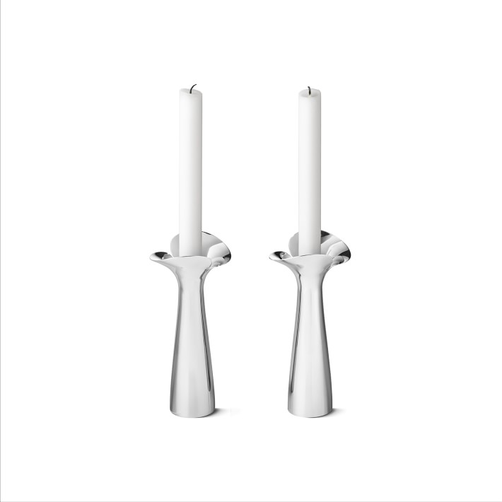 Georg Jensen Bloom Botanica Candle Holders, Set of 2