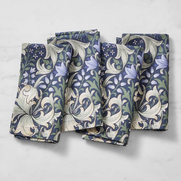 x Morris & Co. Golden Lilly Napkins, Set of 4