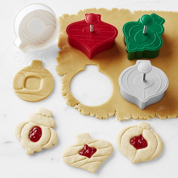 Ornament Thumbprint Cookie Cutters, Set of 4