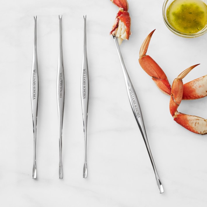 Stainless-Steel Seafood Picks, Set of 4