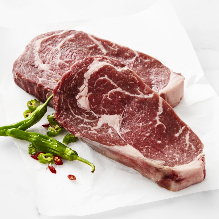 Flannery Beef USDA Prime Ribeye Boneless Steak, 21 Day Dry Aged, 10 oz, Set of 2