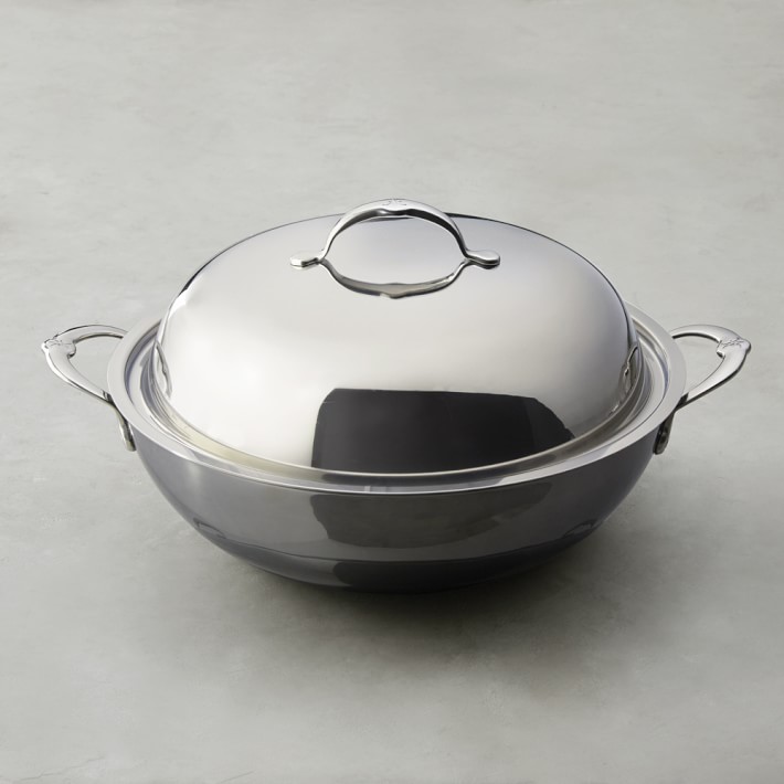 Hestan Nanobond Stainless-Steel Wok with Lid